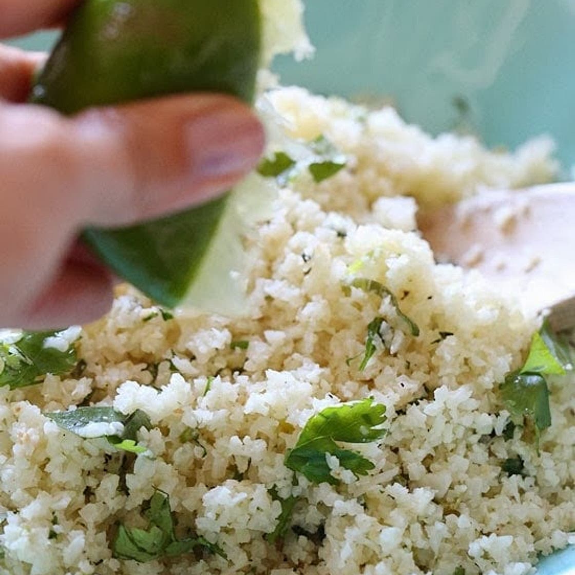 Cilantro Lime Cauliflower "Rice"