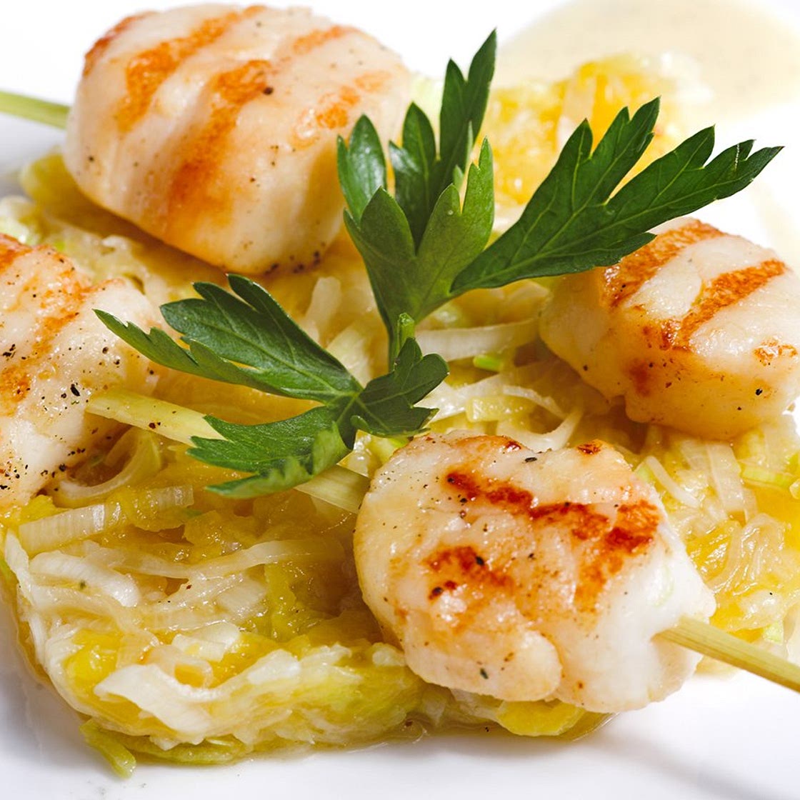 Gegrillte Fischspiesse