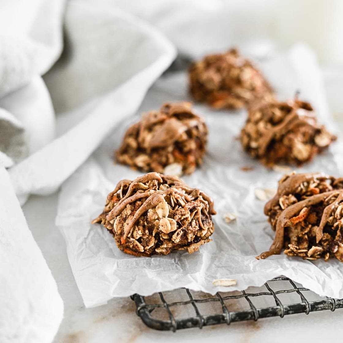 Carrot Apple Oatmeal Breakfast Cookies
