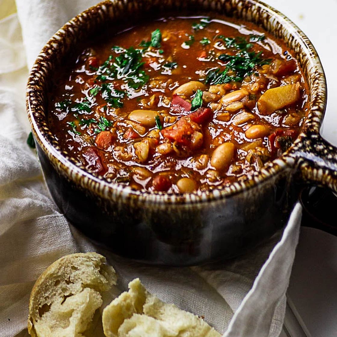 Vegan Serbian White Bean Soup (Pasulj)