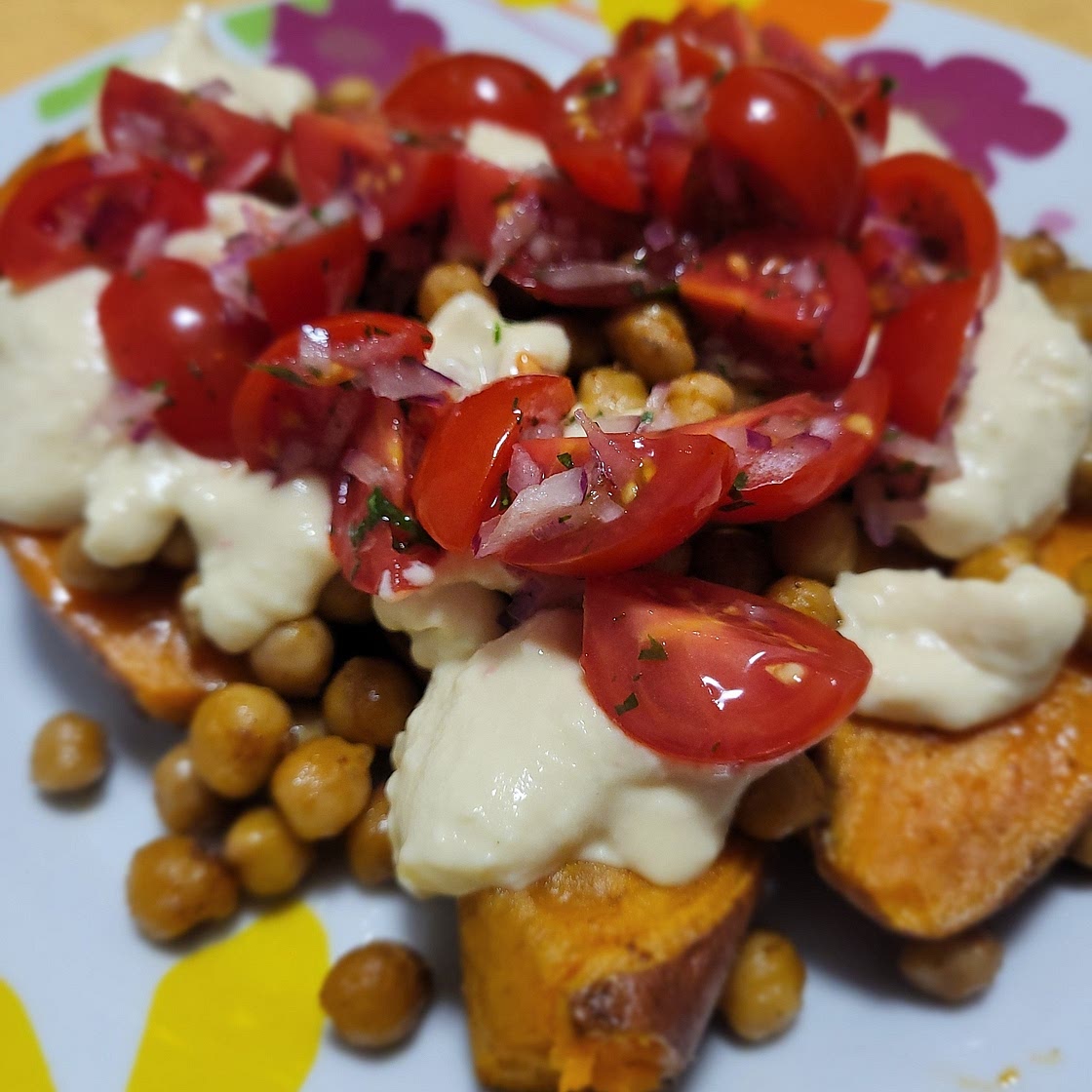 Mediterranean Baked Sweet Potatoes