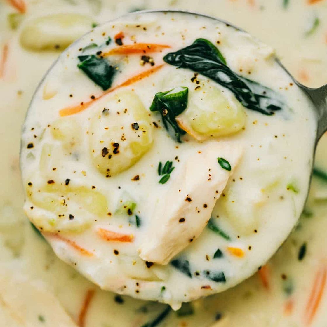 Creamy Chicken Gnocchi Soup (Olive Garden Copycat)