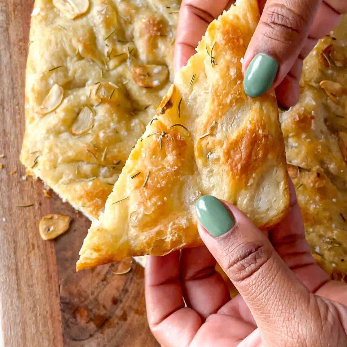 Garlic and Rosemary Focaccia Bread