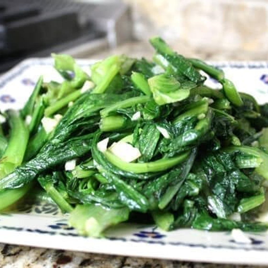 Snow Pea Leaves with Garlic