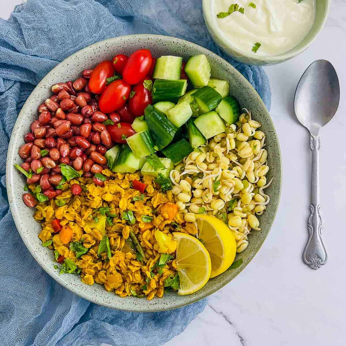 Oatmeal Upma Breakfast Bowl
