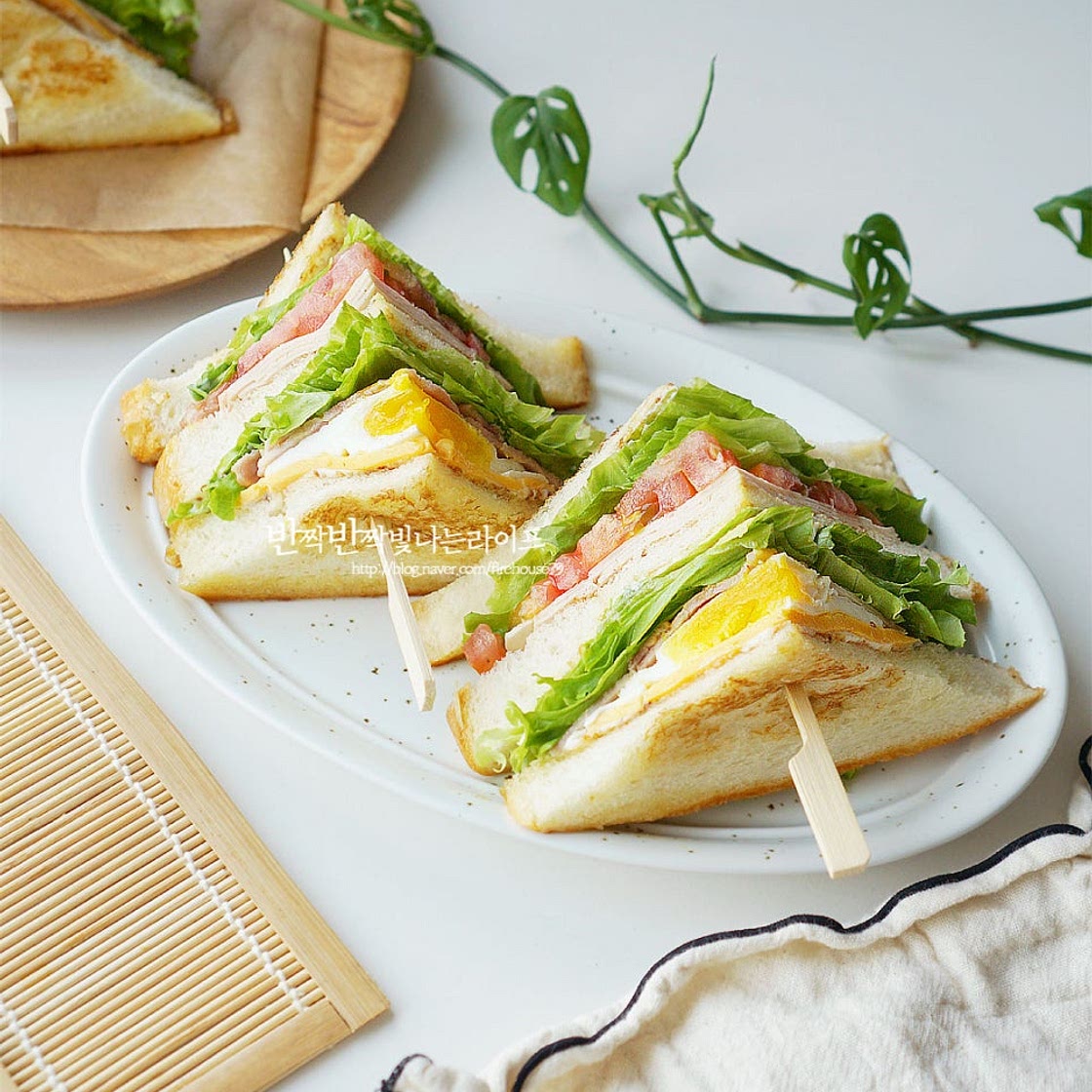 클럽샌드위치 만들기 베이컨 클럽샌드위치 소스 만드는 법