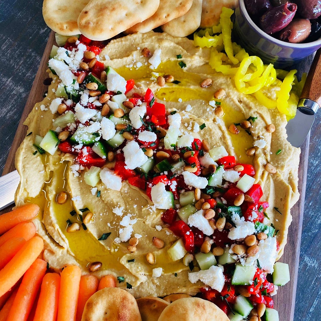 Loaded Hummus Charcuterie Board