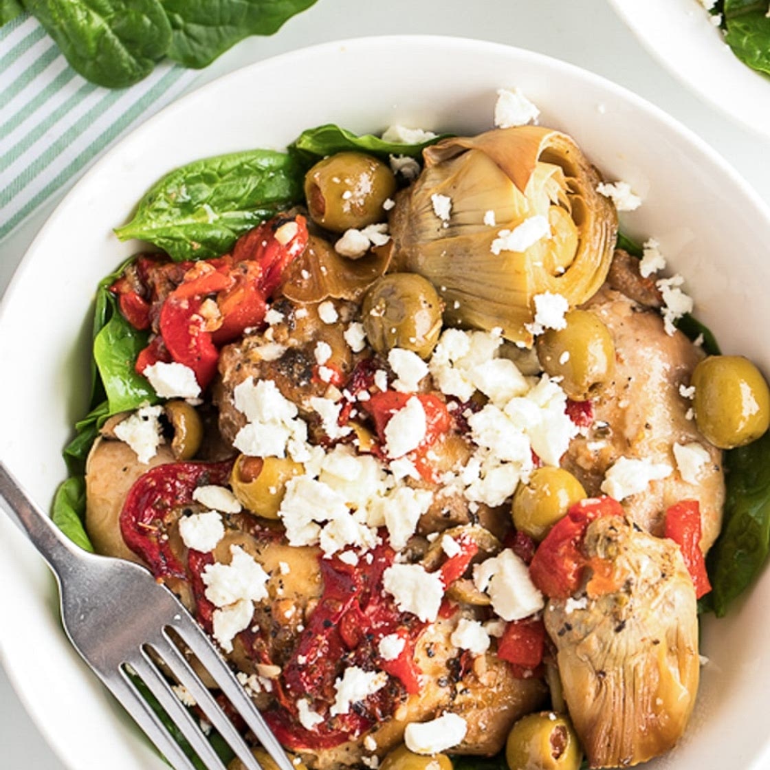 Crock Pot Mediterranean Chicken