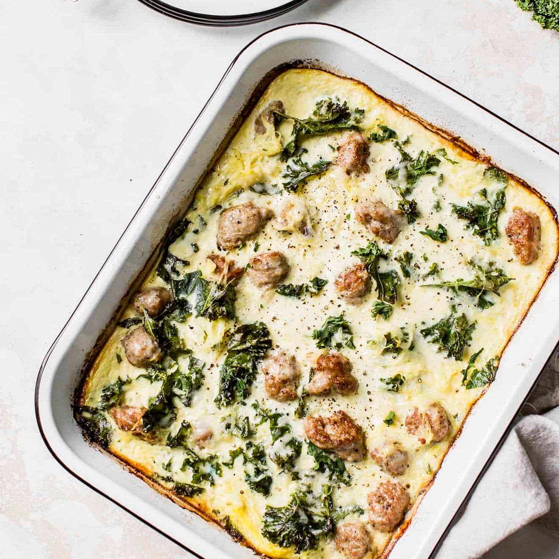 Spaghetti Squash Sausage Bake