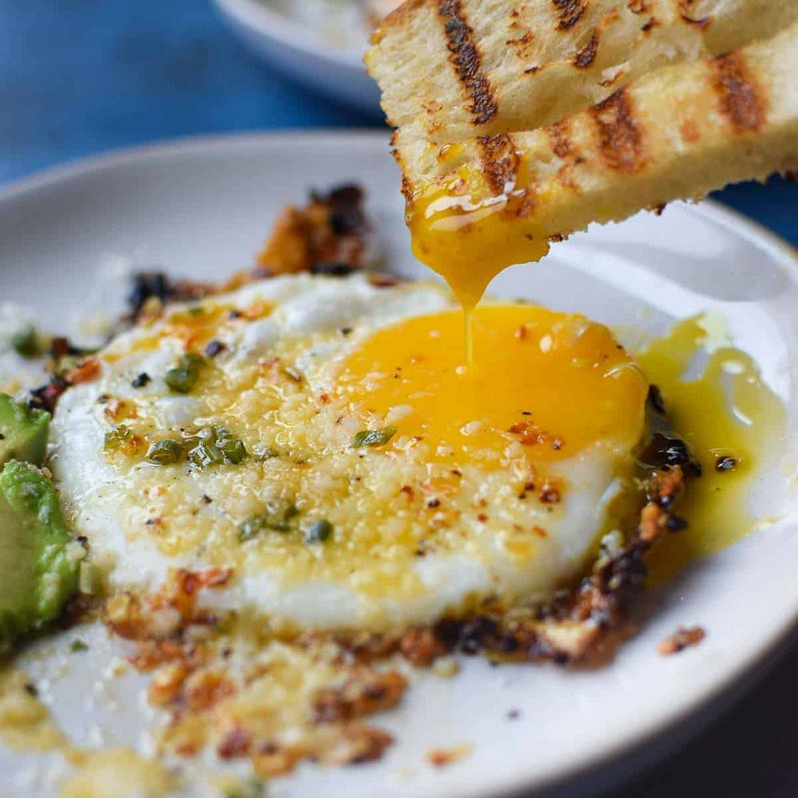 Parmesan Chili Crisp Fried Eggs