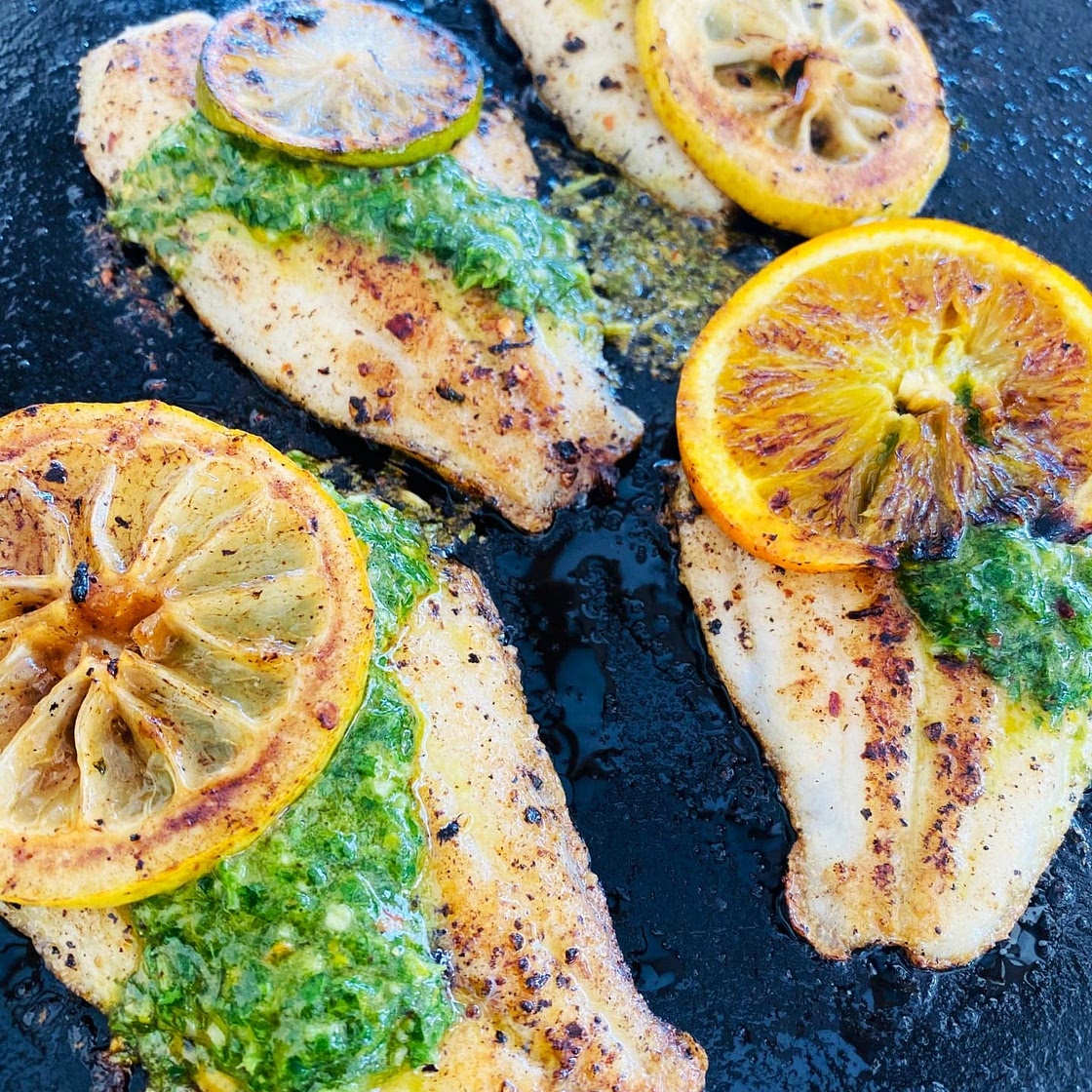 Blackstone Catfish with Citrus Gremolata