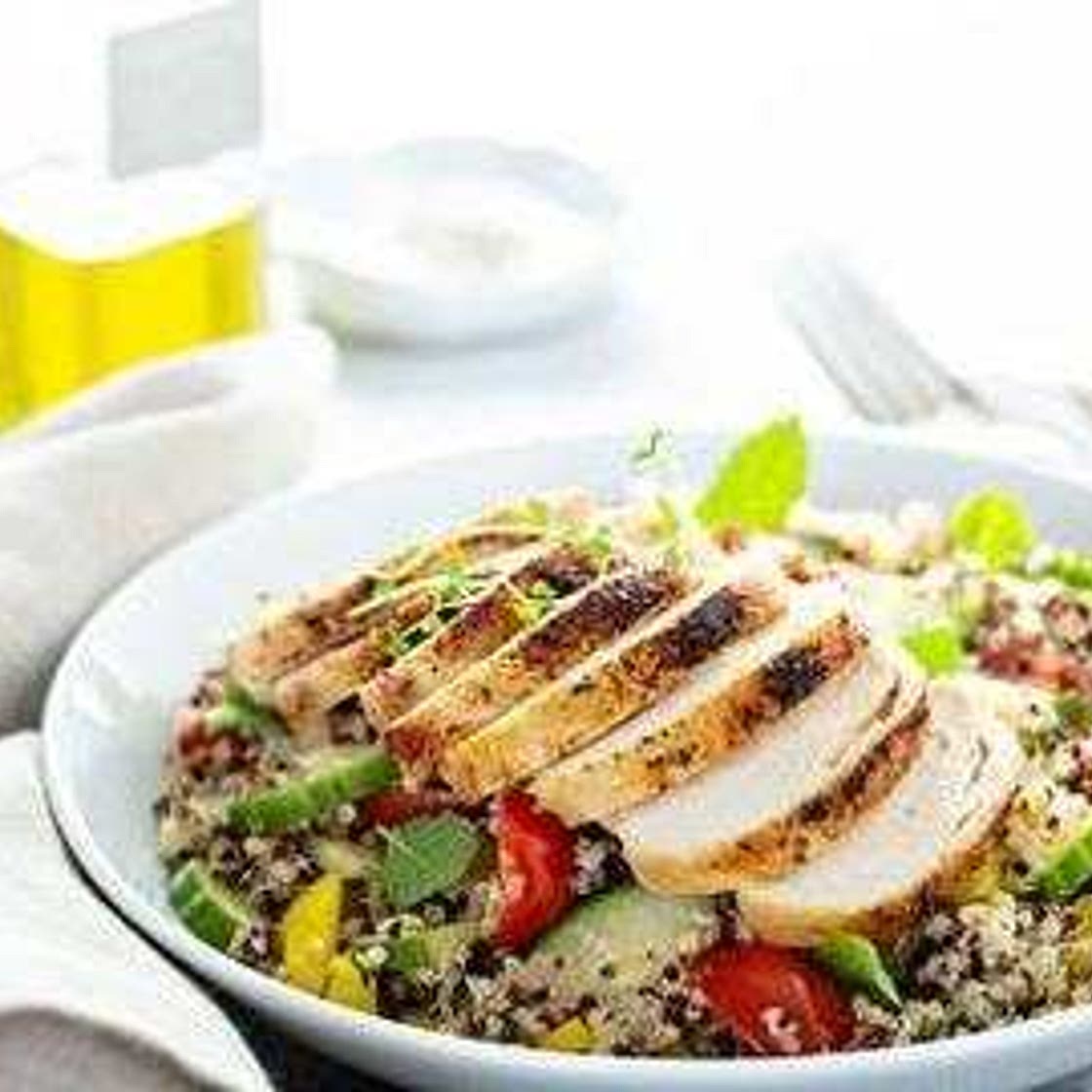 Quinoa con pollo y vegetales a la plancha | Reto 28