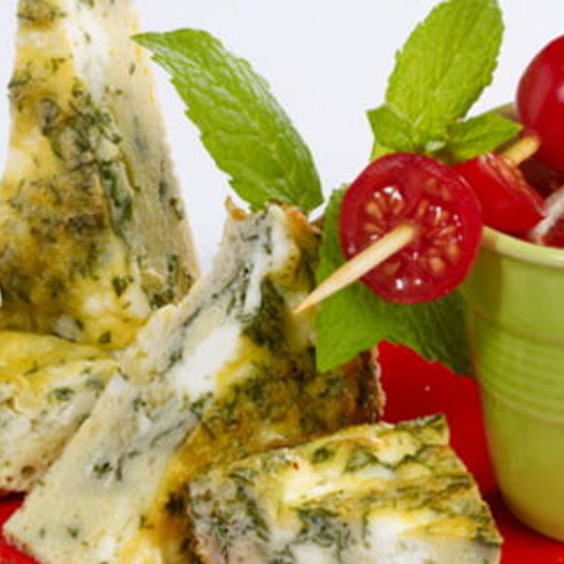 Frittata au chèvre et fines herbes