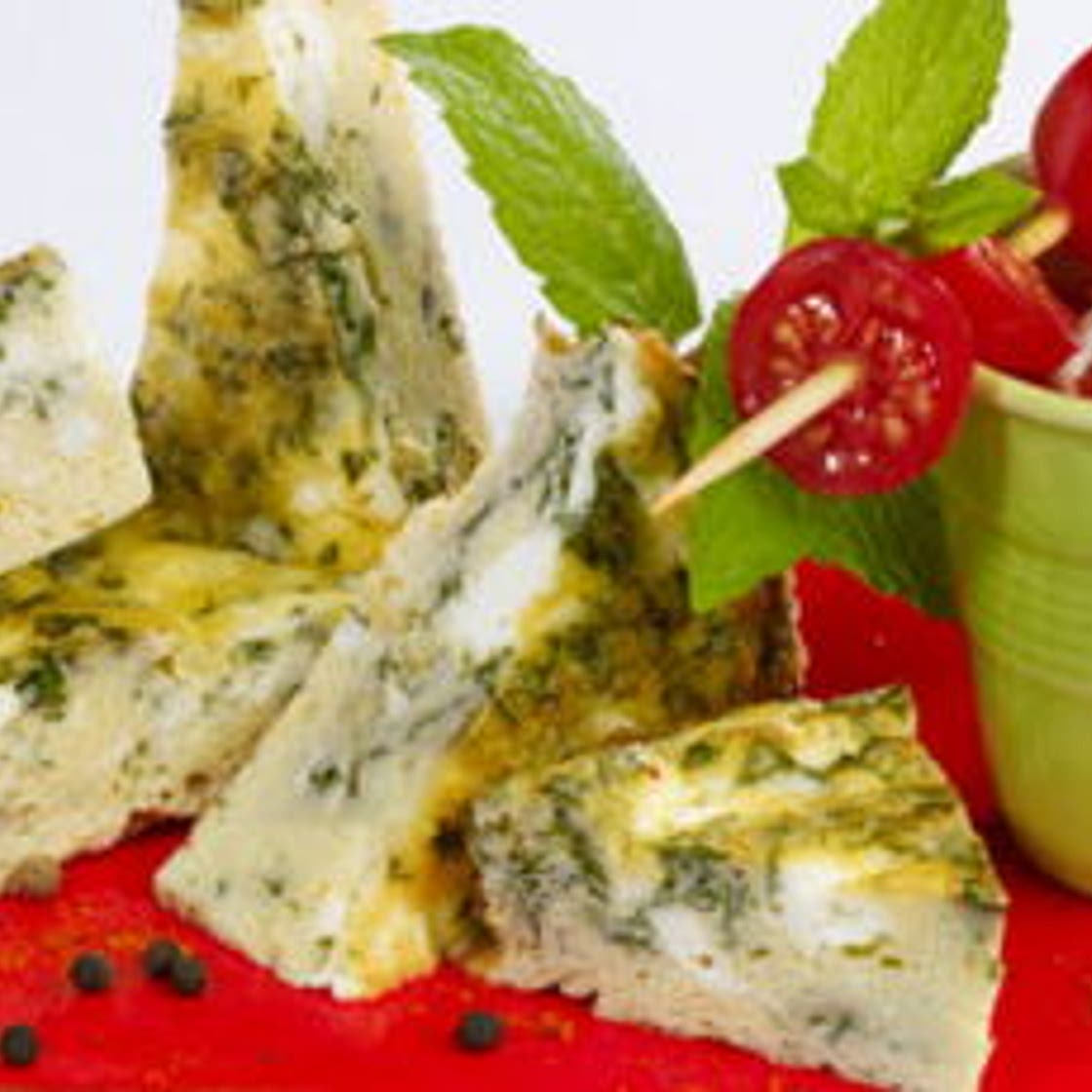 Frittata au chèvre et fines herbes