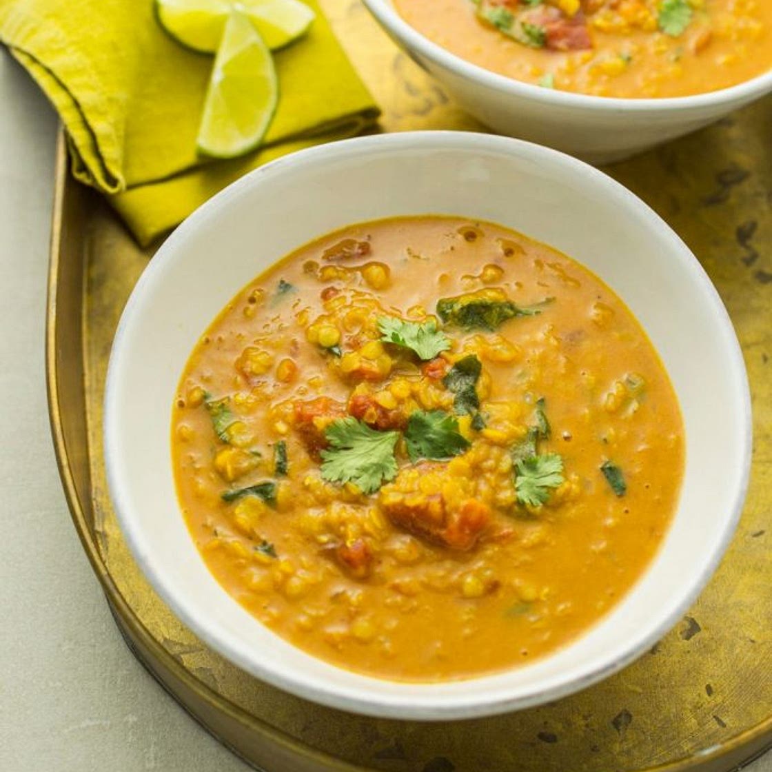 Soupe indienne de lentilles rouges