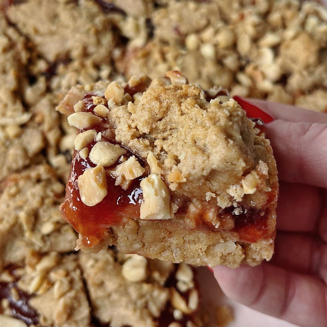 Gluten-Free Peanut Butter and Jelly Cookie Bars are Great for Kids and Adults