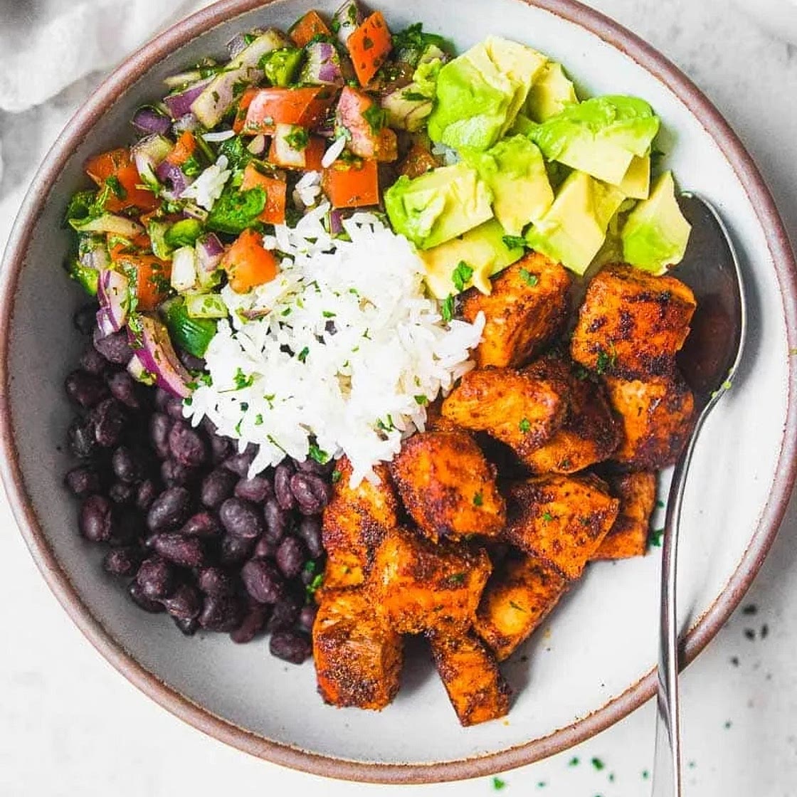 Salmon and Black Bean Bowl