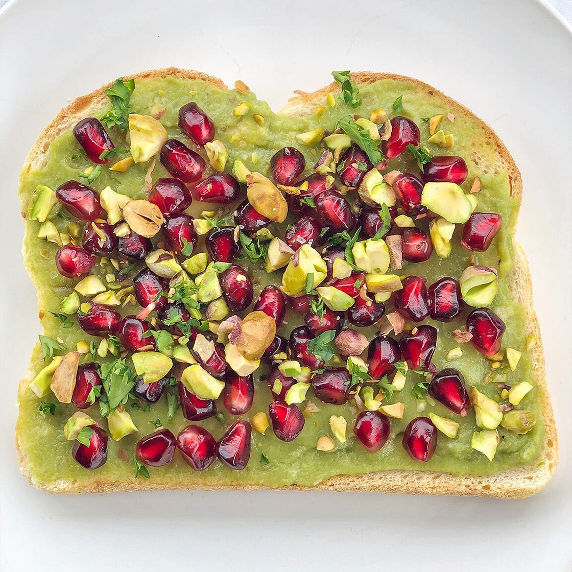 Pomegranate & Pistachio Avocado Toast