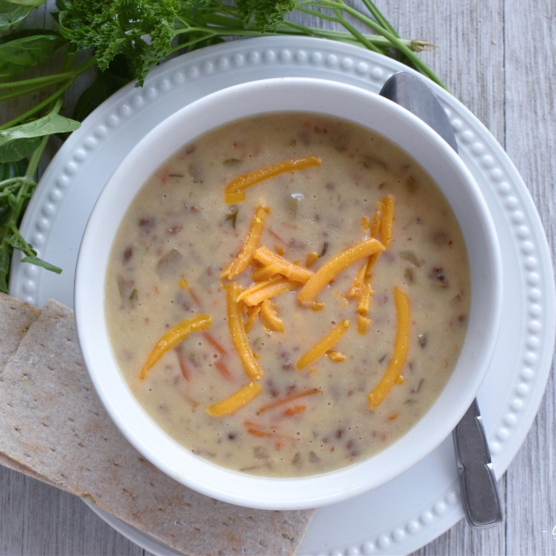 Preserving Food--Cheeseburger Soup, THM FP, Gluten Free, Dairy Free