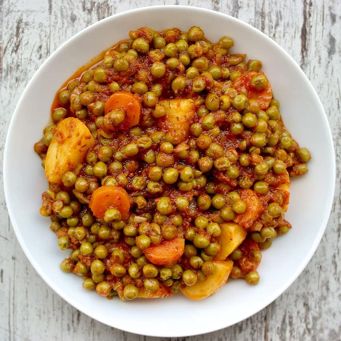 Greek Style Peas-Arakas Latheros