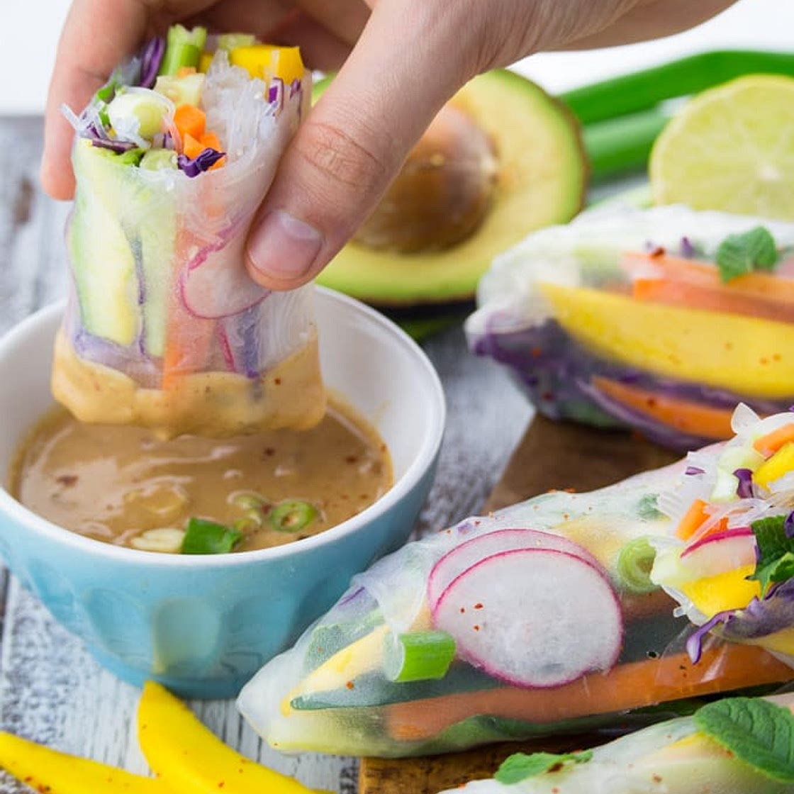 Rice Paper Rolls with Mango