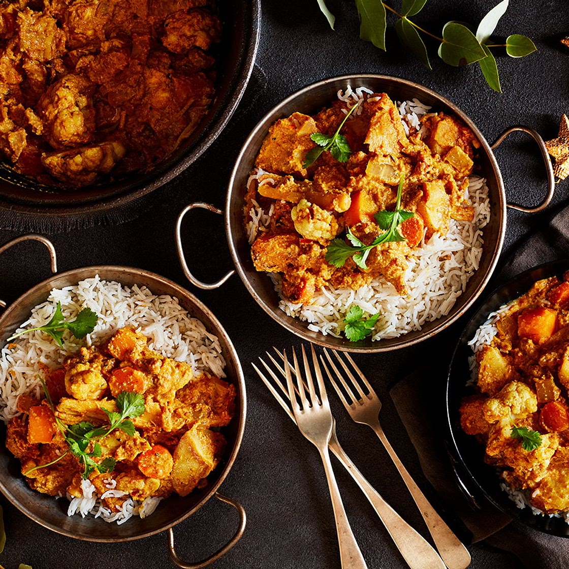 Christmas leftover veg korma
