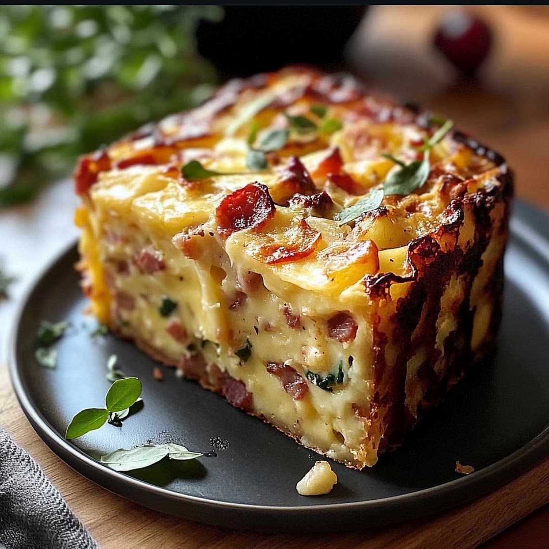 Cake salé lardons comté