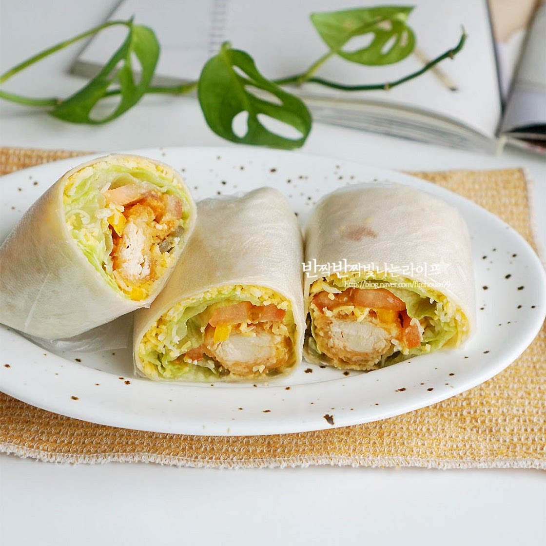 또띠아 샌드위치 만들기 치킨 또띠아롤 치킨랩 실패 없는 맛