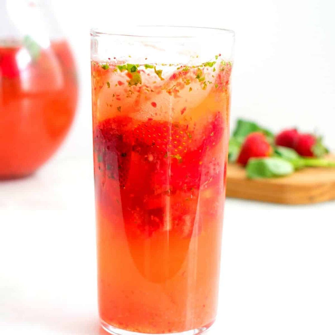 Sugar Free Strawberry Basil Lemonade