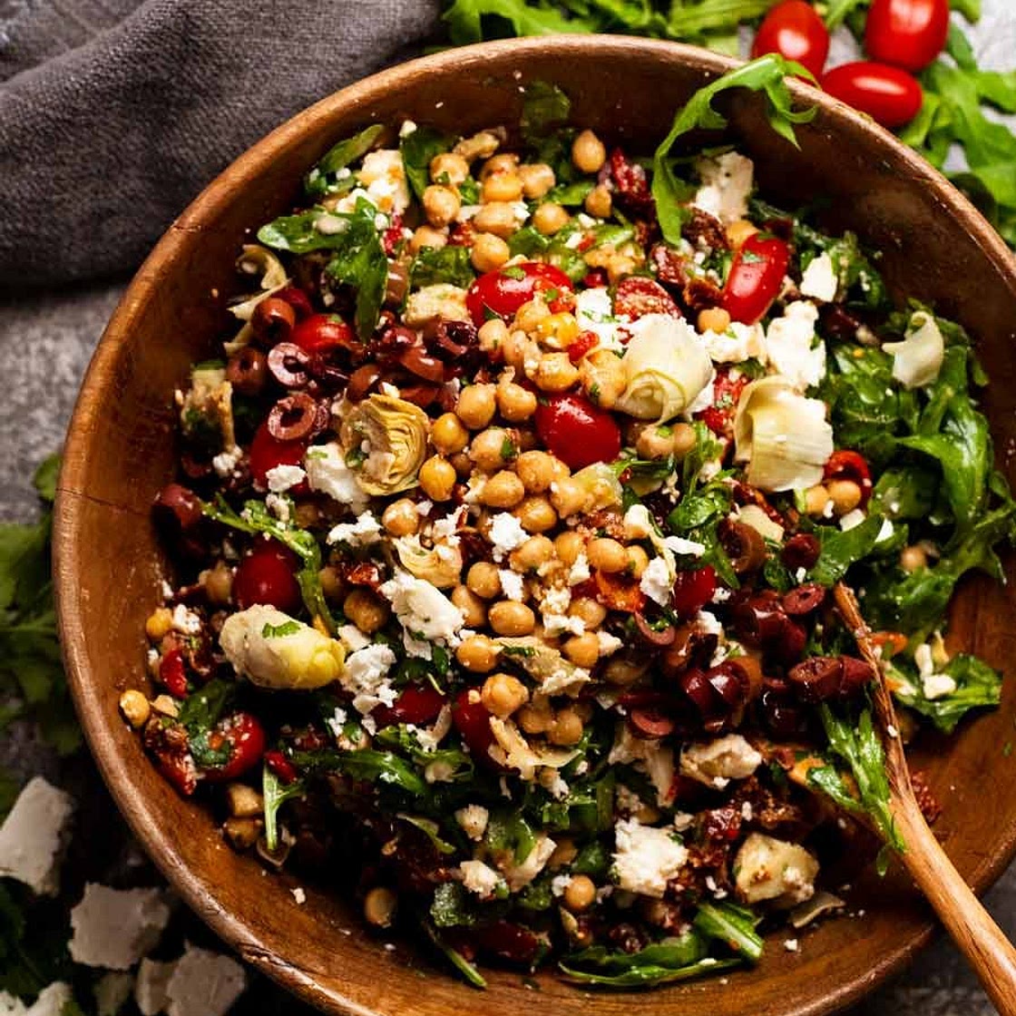 Antipasto chickpea salad