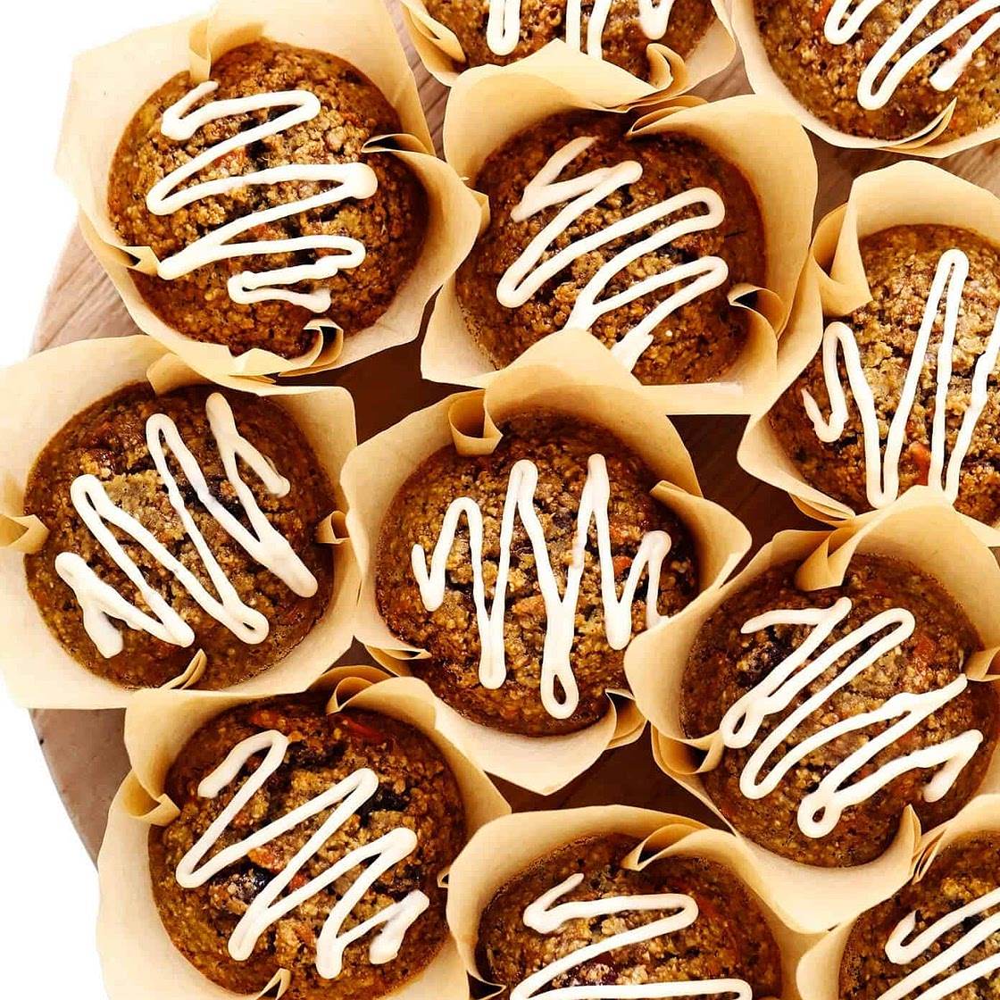 Healthy Carrot Cake Muffins
