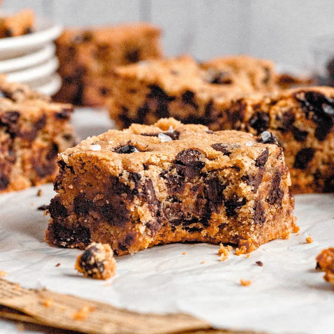 Gluten-Free Chocolate Chip Cookie Bars (Vegan)