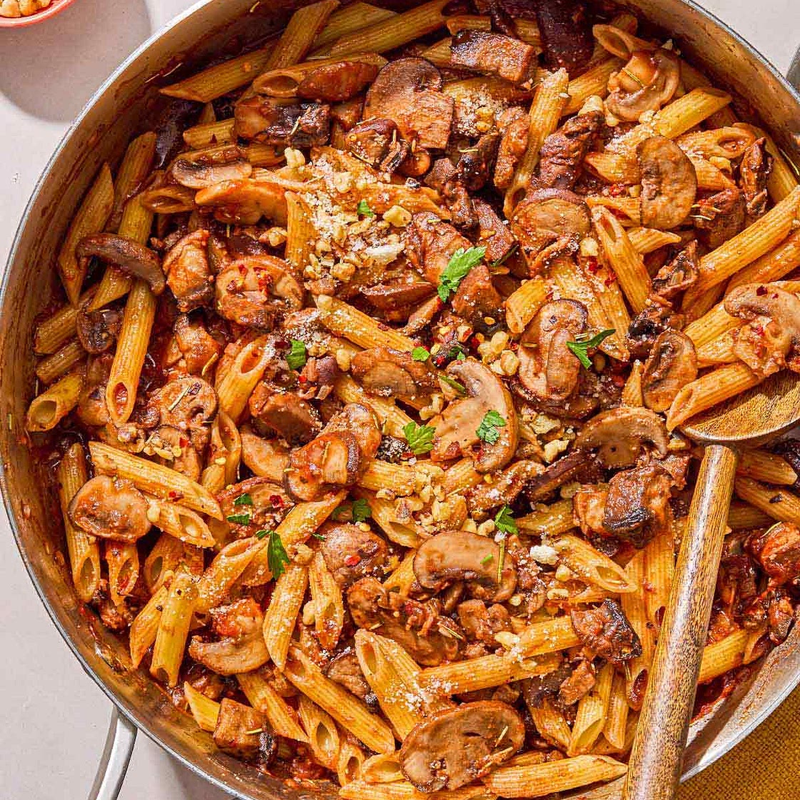 Garlic Mushroom Pasta Recipe