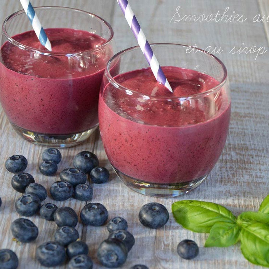 Smoothies aux bleuets et à l'érable