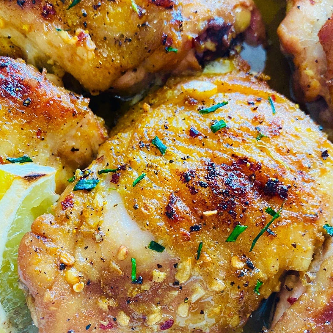 Baked Lemonade Chicken Thighs