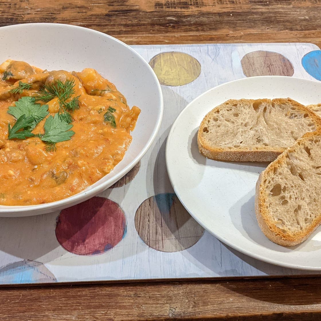 Mushroom and Potato Paprikash