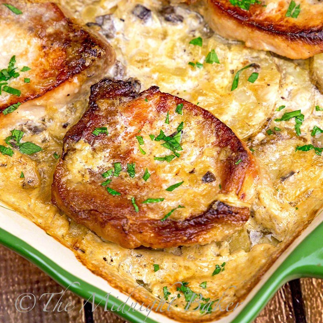 Pork Chops & Scalloped Potatoes Casserole