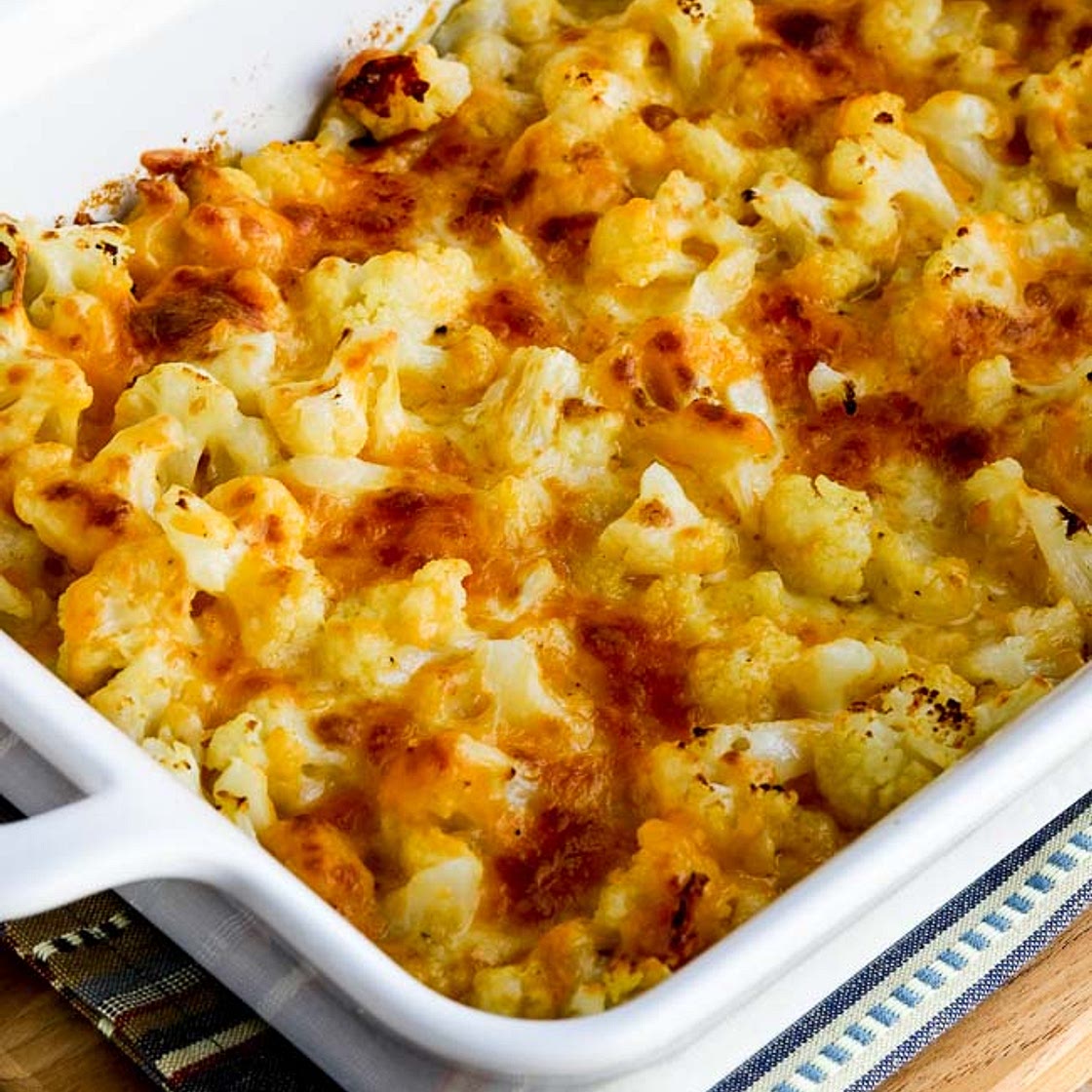 Easy Cheesy Baked Keto Cauliflower