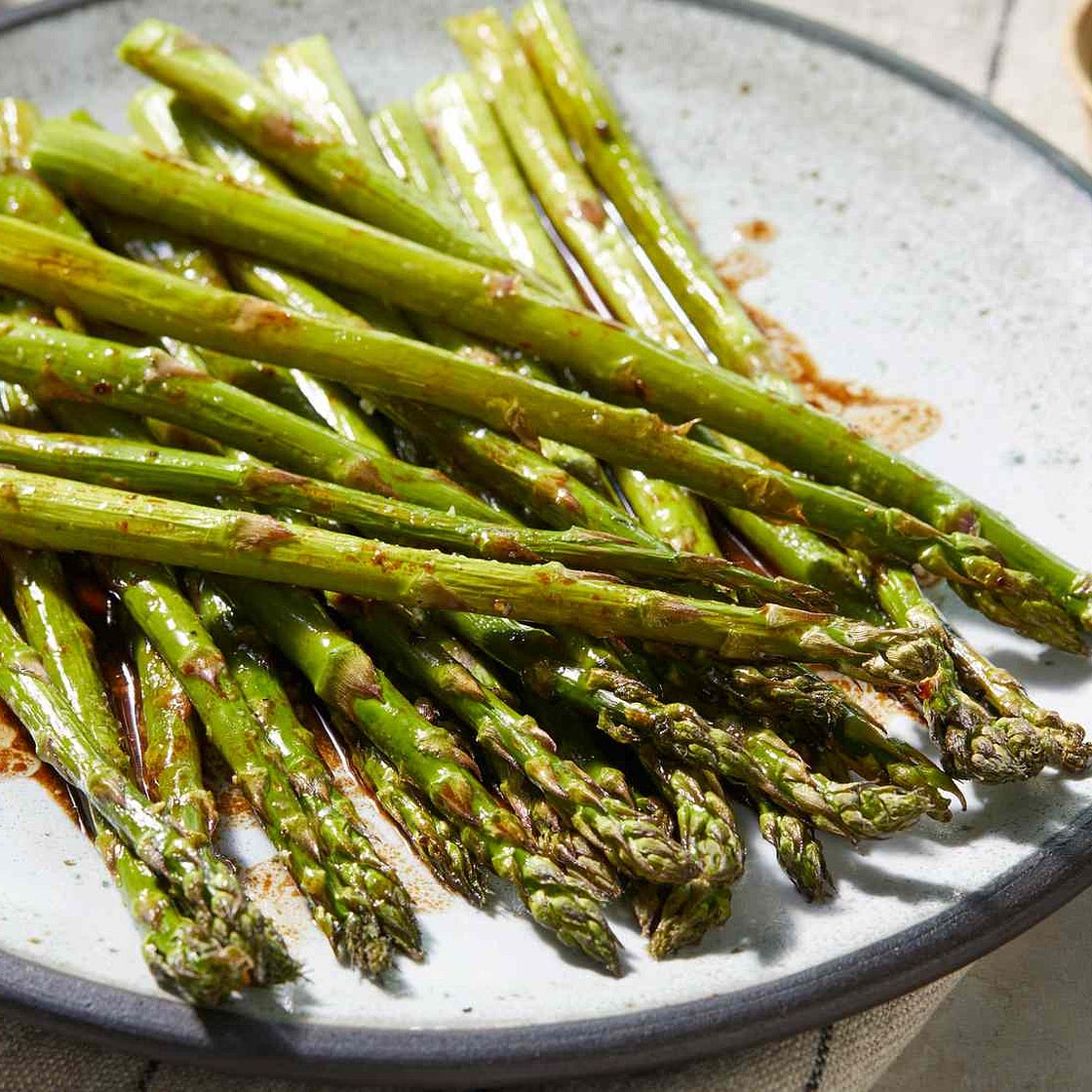Baked Asparagus with Balsamic Butter Sauce
