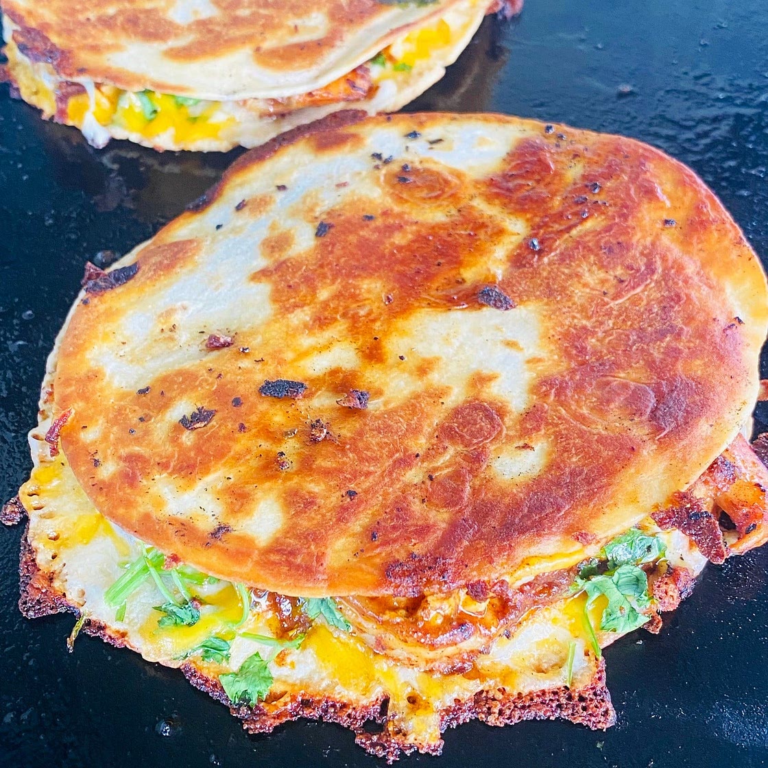 Blackstone Caribbean Jerk Shrimp Quesadillas