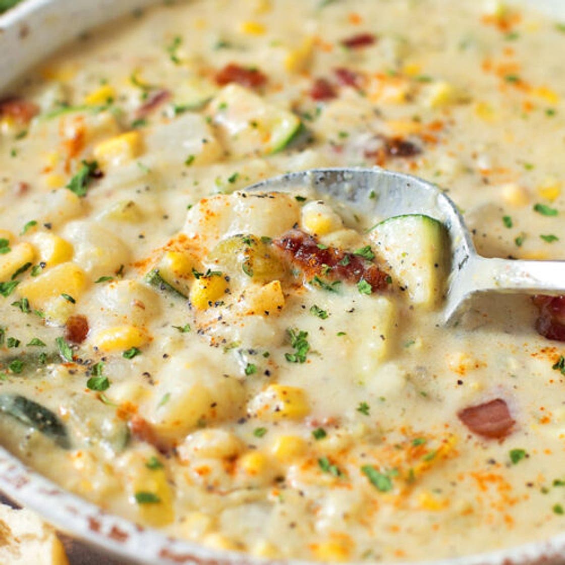 Summer Corn and Zucchini Chowder Recipe