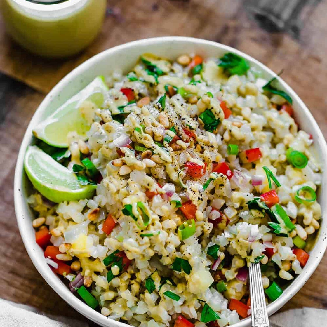 Thai Cauliflower Rice Salad (Whole30!)