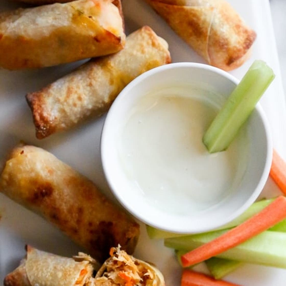 Buffalo Chicken Egg Rolls