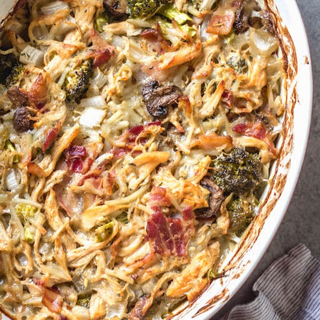 Creamy Dijon Chicken Casserole: Whole30, Paleo, Gluten-Free, Dairy-Free