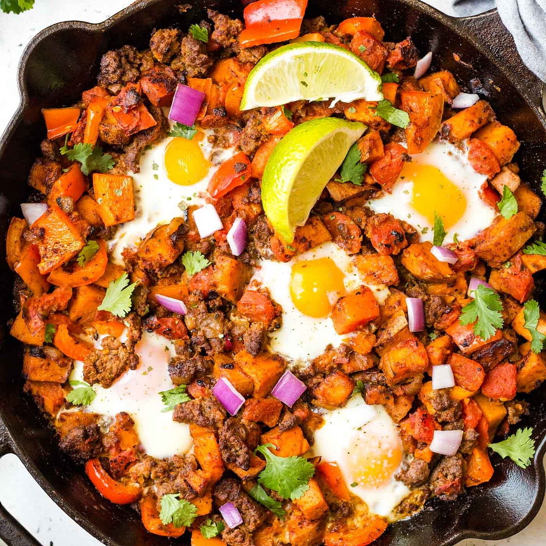 Loaded Sweet Potato Sausage Hash (Whole30, Paleo)