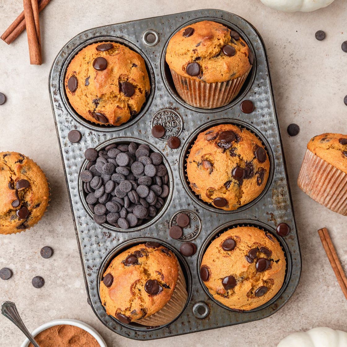 Pumpkin Chocolate Chip Muffins