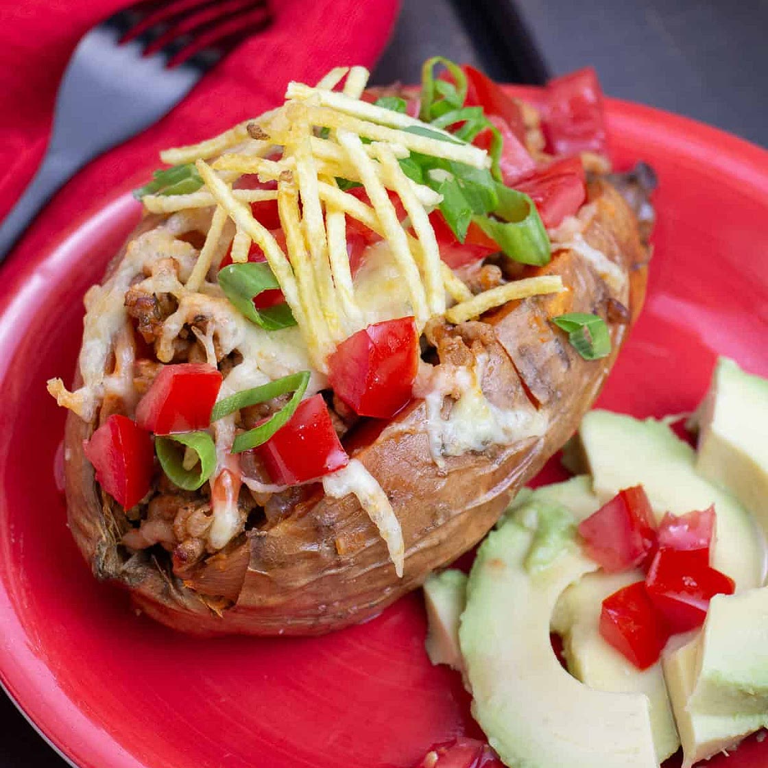 Mexican-Style Stuffed Sweet Potatoes (Air Fryer)