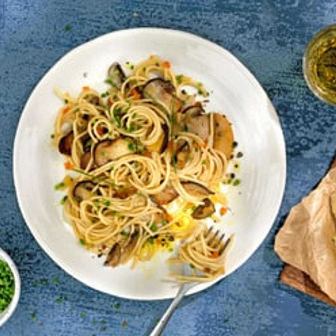 Spaghetti mit Pilzen