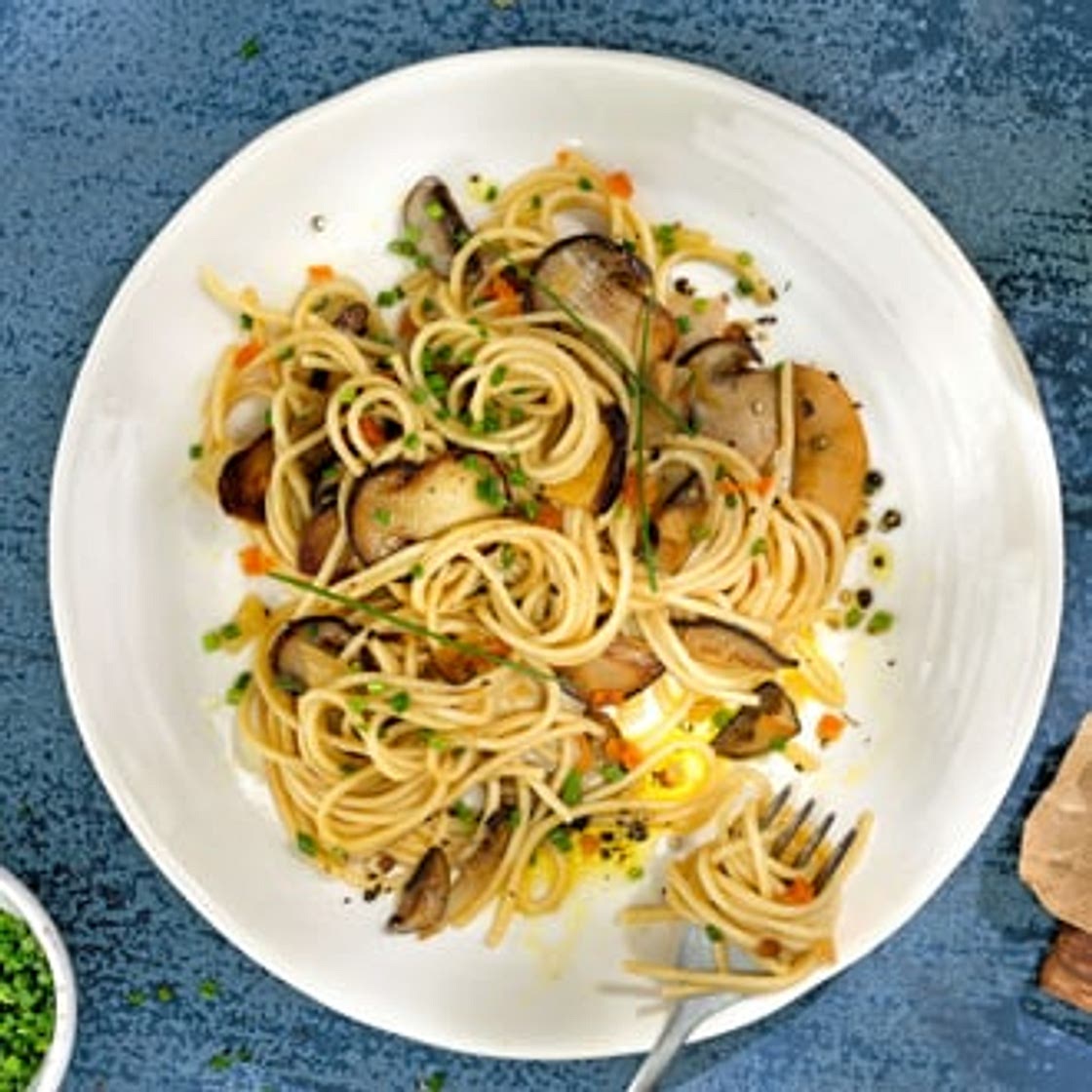 Spaghetti mit Pilzen