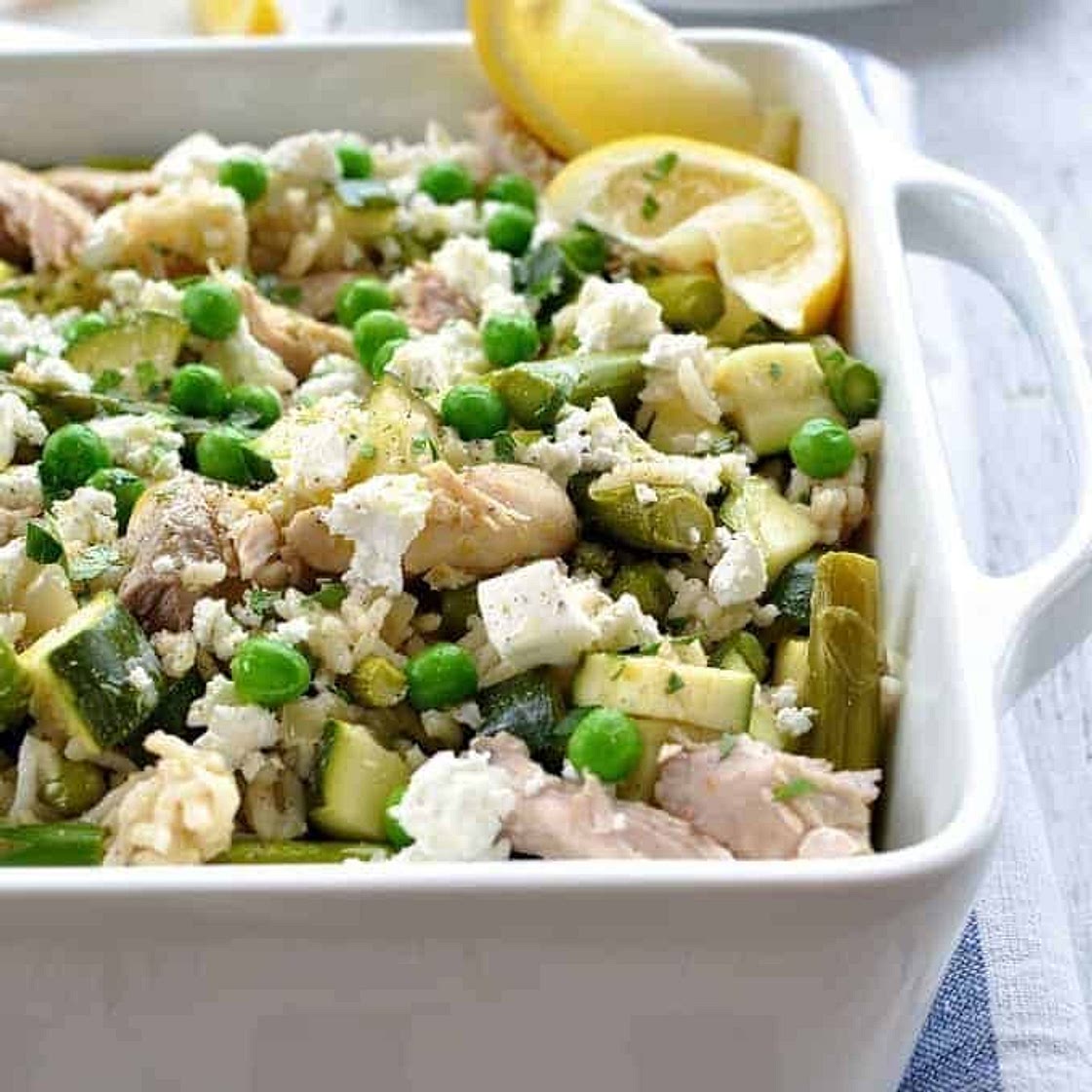 Chicken & Green Vegetable Pilaf (One Pot Dinner)